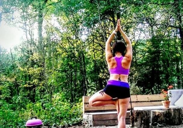 40426113_2152822994956519_6593148301492982290_n Jeni Crane in the forest doing yoga