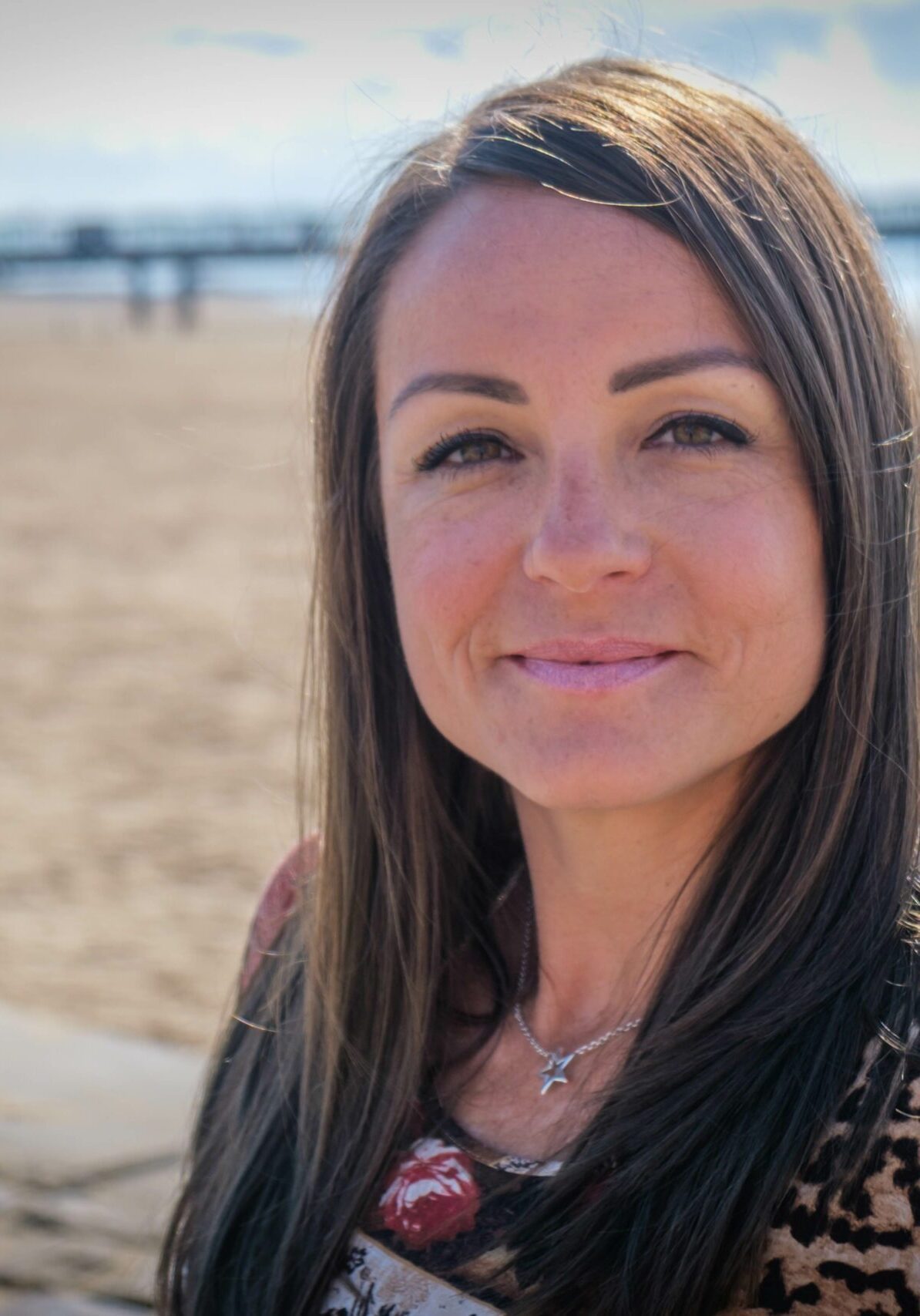 Jeni Crane Nutritional Therapist and Phlebotomist Jeni Crane Nutritional Therapist, Nutritionist and phlebotomist headshot at Weston Super Mare beach